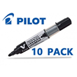 Pilot BeGreen V Board Whiteboard Marker Bullet Black (WBMA-VBM-M-B-BG) - 10 Pack